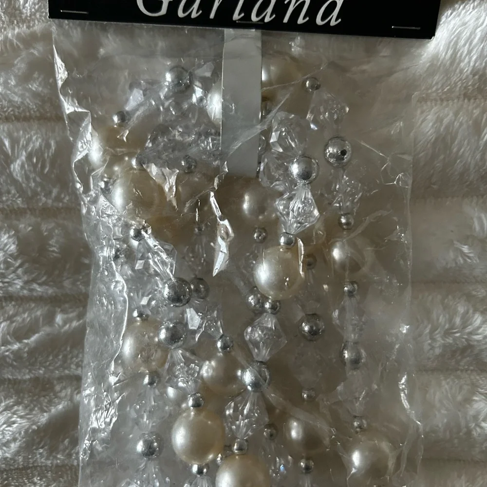 Midwest Holiday Gallery Silver, Gold, and White Garland NWT 2 sets